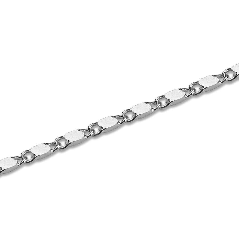 925 Silver Chain Baby'S Breath Snake Square Women Jewelry Necklace 16-24"