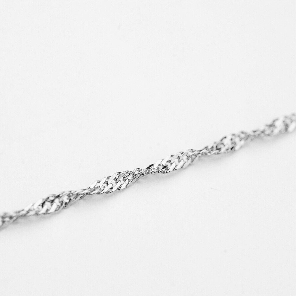 925 Silver Chain Baby'S Breath Snake Square Women Jewelry Necklace 16-24"