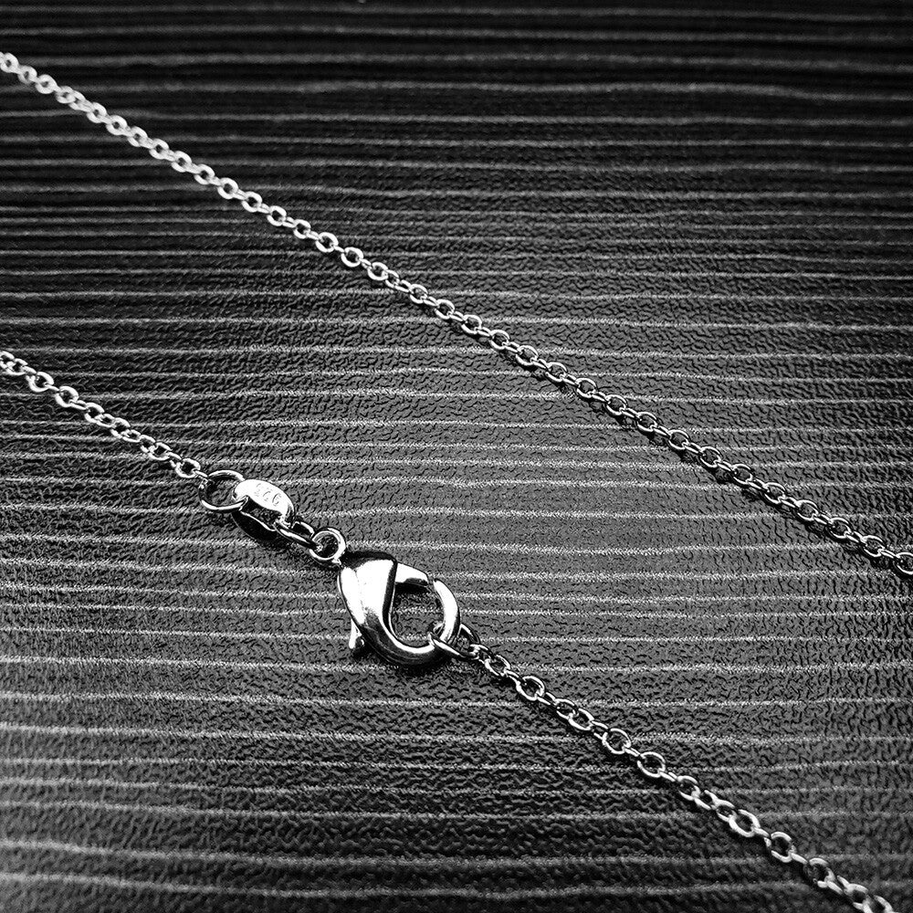925 Silver Chain Baby'S Breath Snake Square Women Jewelry Necklace 16-24"
