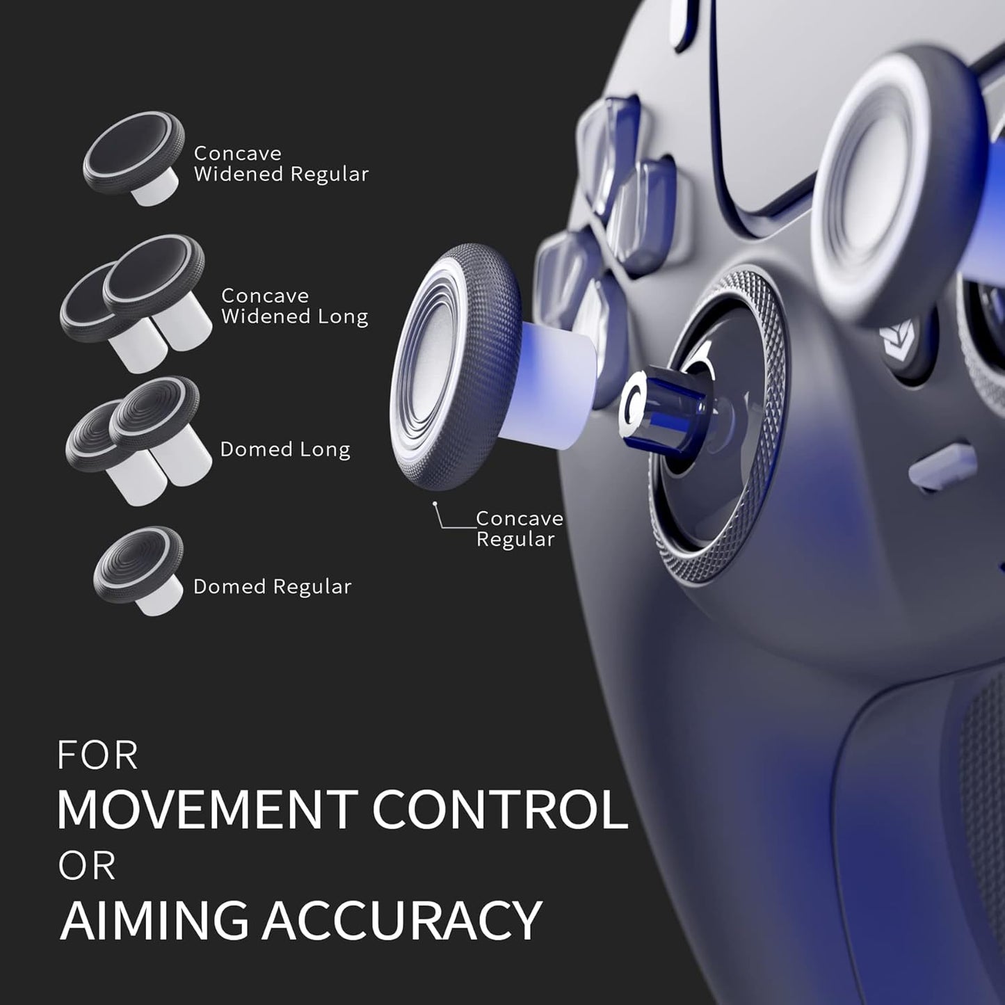 HEX Rival Controller 2 Paddle & Interchangeable Thumbsticks & Fast Shoot for Customized PS5 Controller FPS Gamepad