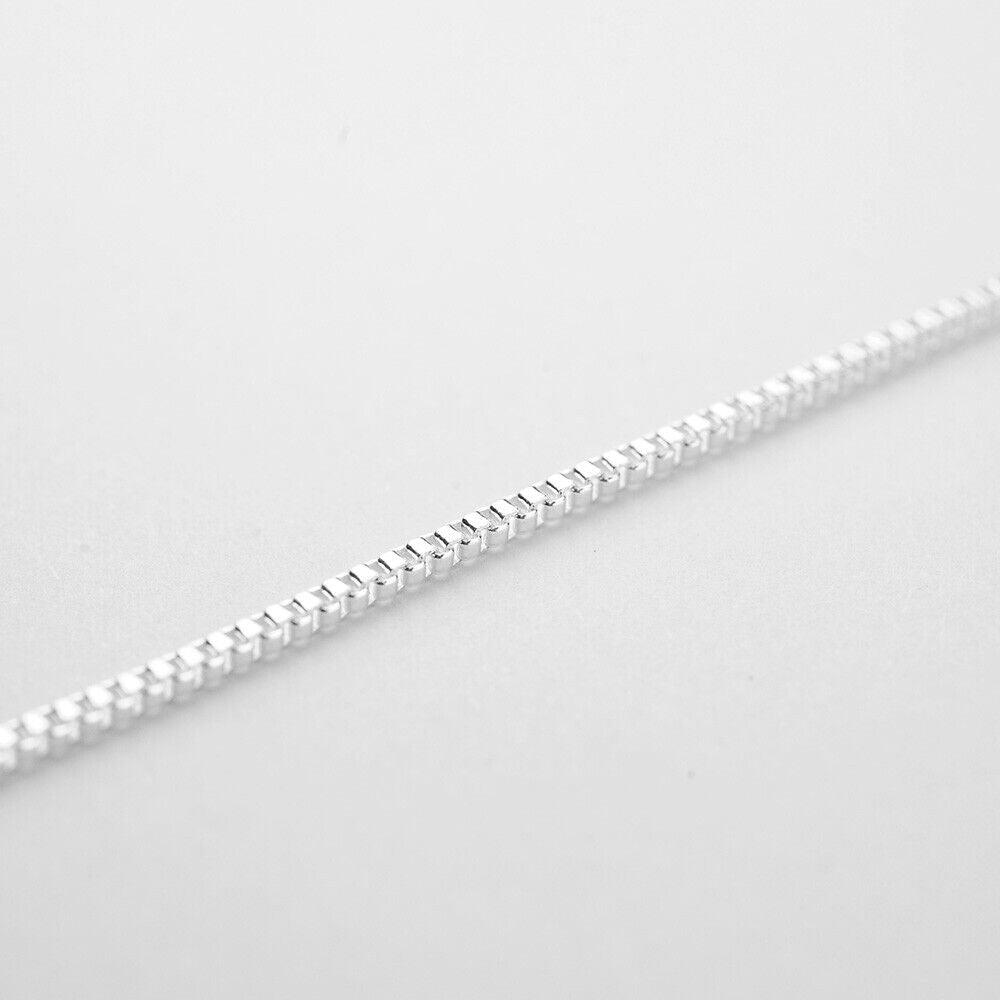925 Silver Chain Baby'S Breath Snake Square Women Jewelry Necklace 16-24"