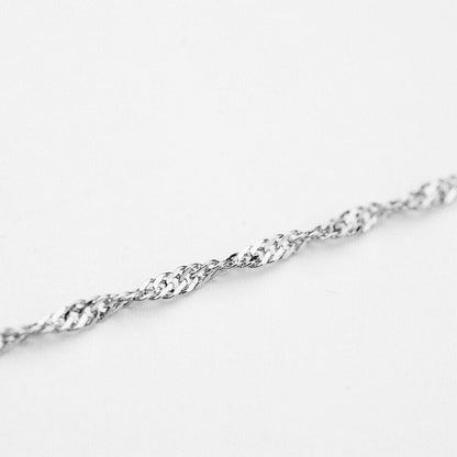 925 Silver Chain Baby'S Breath Snake Square Women Jewelry Necklace 16-24"