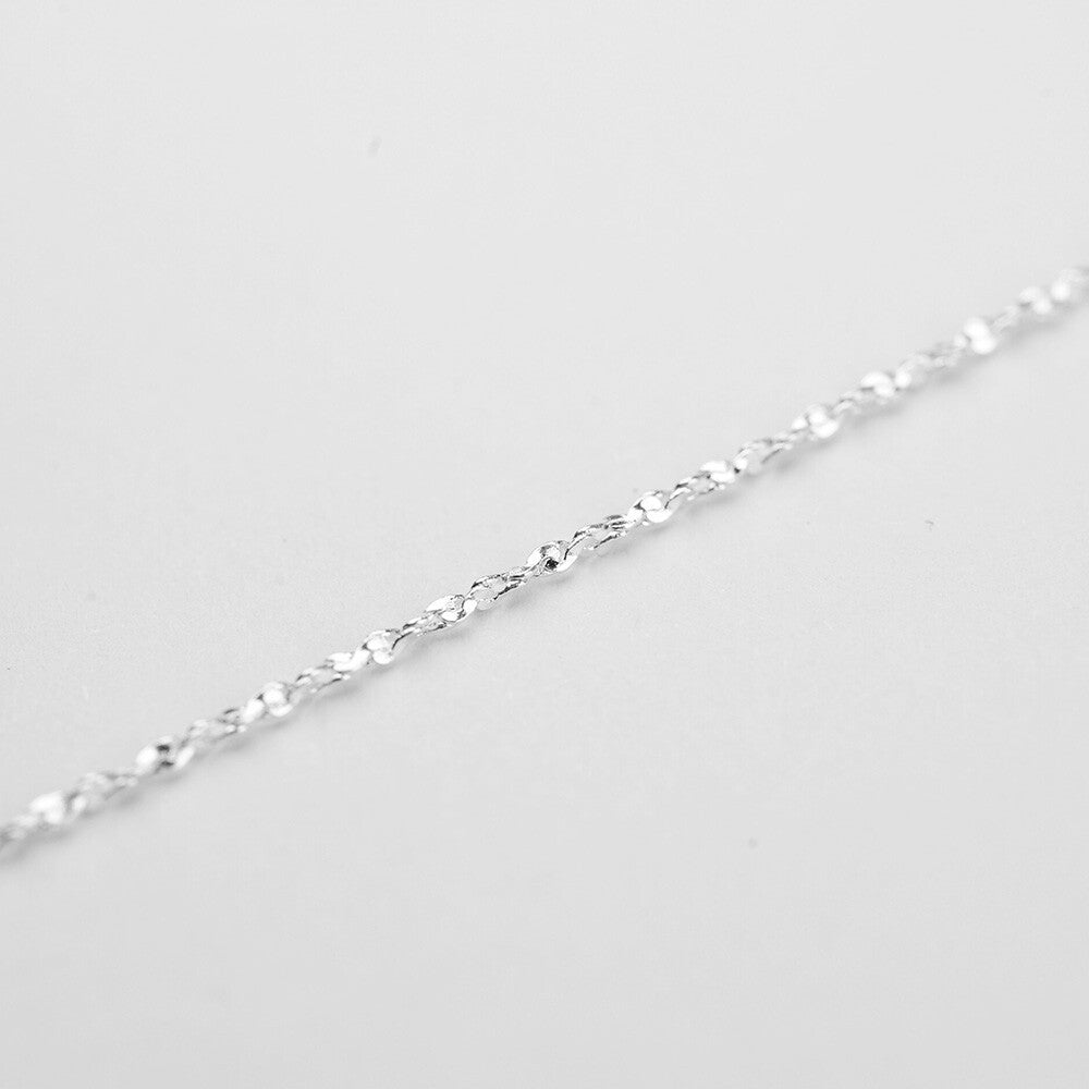 925 Silver Chain Baby'S Breath Snake Square Women Jewelry Necklace 16-24"